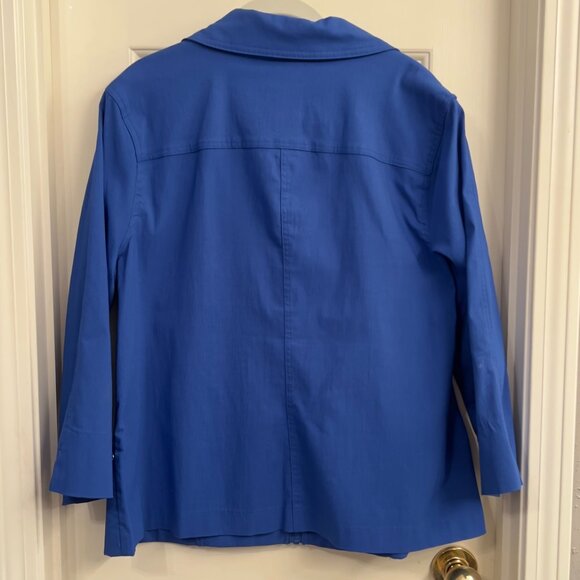 Royal Blue Ladies Jacket Size 16 JM Collection - Picture 2 of 3